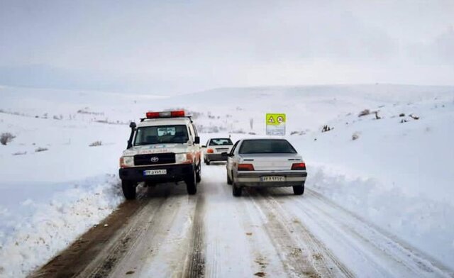 جزييات بارش سنگين باران و برف در جاده‌هاي کشور