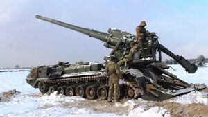 عکس خبري -حمله توپخانه اوکراين به پست مرزي ارتش روسيه