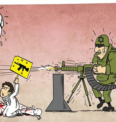 عکس خبري -کاريکاتور/کمک سران عرب به فلسطين