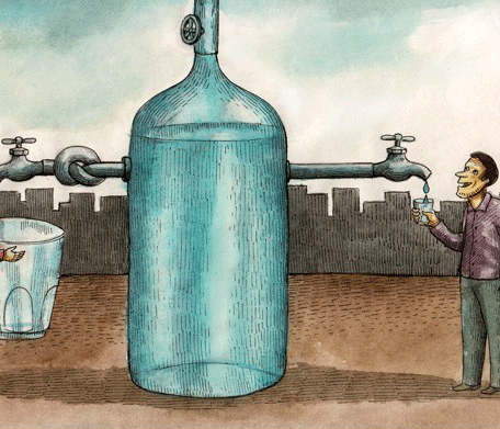 عکس خبري -کاريکاتور/قطع آب مشترکان پرمصرف‎ جدي است!