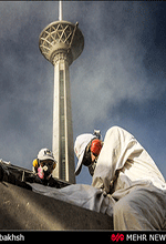 عکس خبري -گزارش تصويري/مجسمه‌سازي در برج ميلاد