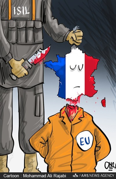 عکس خبري -کاريکاتور/فرانسه زير تيغ داعش!