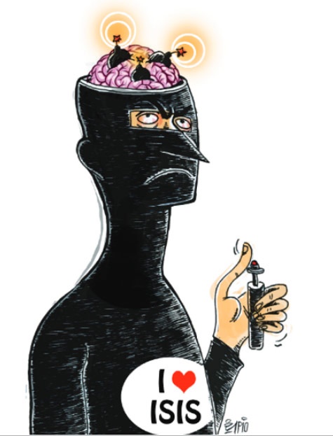 عکس خبري -کاريکاتور/ اين هم مغز متفکر داعش! 