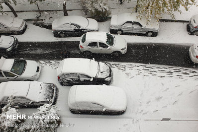 عکس خبري - تصاوير / برف و ترافيک!