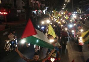 عکس خبري -لبناني‌ها پيروزي مقاومت فلسطين بر دشمن اشغالگر را جشن گرفتند